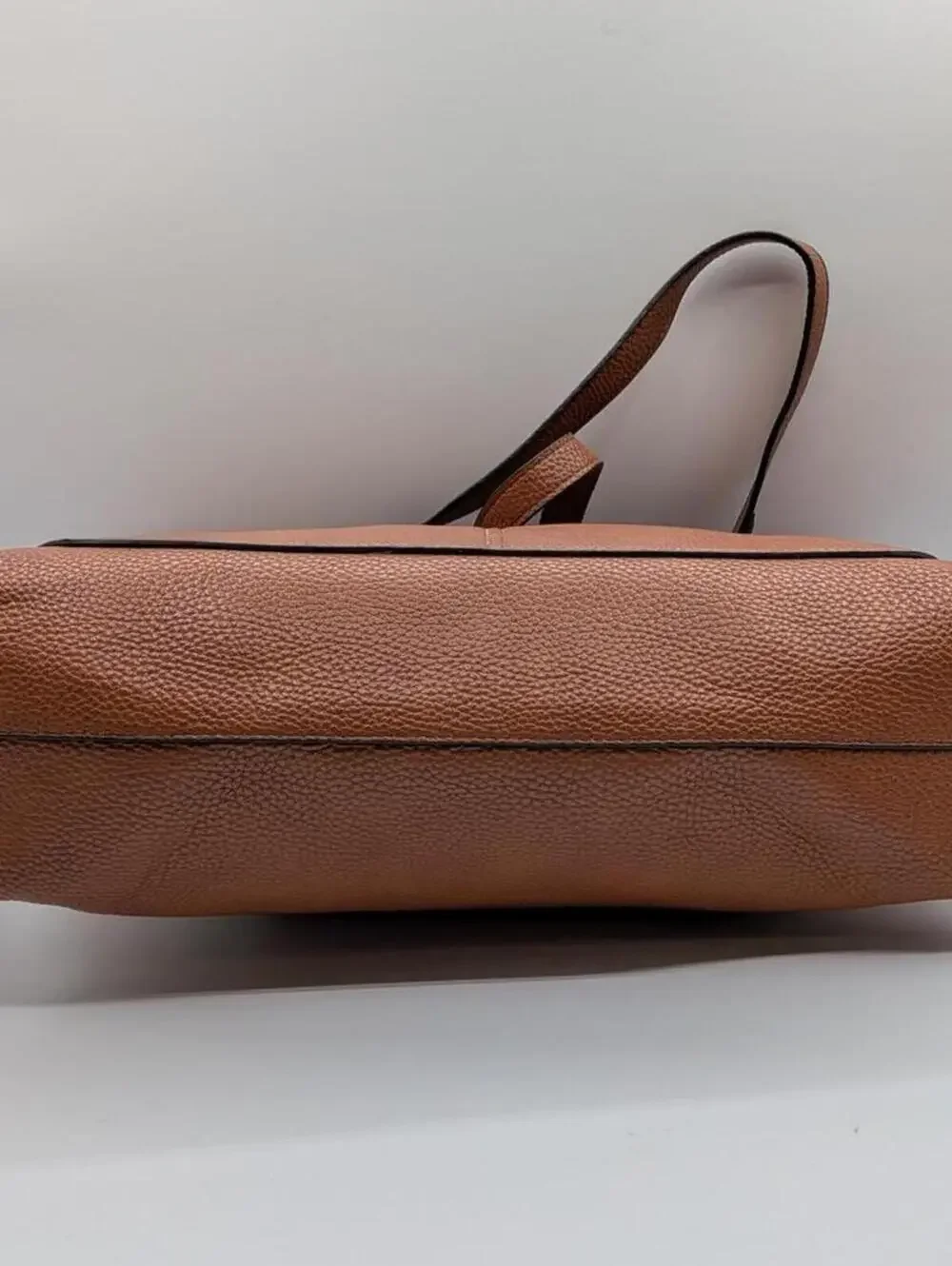 Steve Madden $98 Cognac Brown Donna Double Pocket Faux Leather Floral Lined Tote